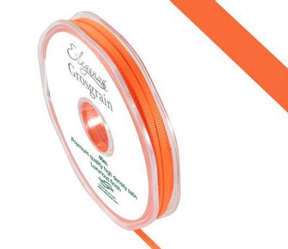 Eleganza Premium Grosgrain Ribbon 3mm x 40m Orange No.04 - Ribbons